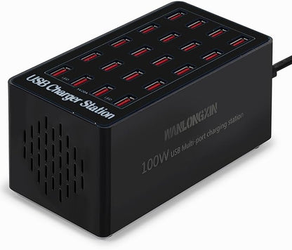 Charging Station, 100W 20Port USB Charging Station, Multiple USB Charger Station, Charging Station for Multiple Devices, Multi USB Charging Station, Chargers for Multiple Devices