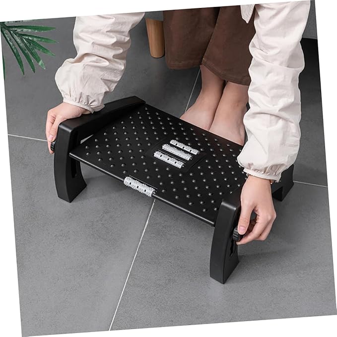 Artibetter Adjustable Office Footrest Stool Ergonomic Step Stool for Under Desk Comfort Portable Foot Rest for Home and Work Seating Support