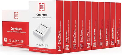 Staples TRU RED 8.5x11 Copy Paper 20 lb. 92-Bright 5000 Sheets/Carton
