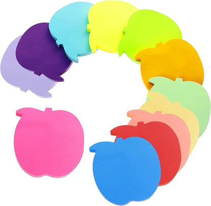 Sticky Notes, Self Sticky Post Notes, Colored Sticky Tabs for Notebooks Bible Study School Office Supplies 2.75 x 2.75 Inch 50 Pieces/Pad 600 Sheet Apples