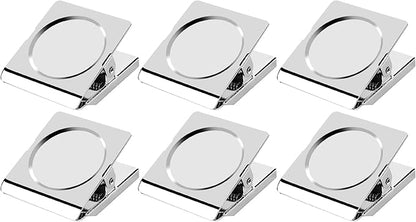 Magnetic Clips, 2.12 inches Heavy Duty Metal Magnet Clips for Hanging, 6 Pack Extra Strong Large Magnetic Clip for Whiteboard, Classroom, Office