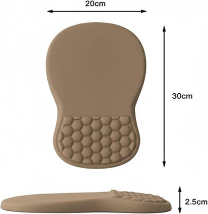 Ergonomic Mouse Pad with Wrist Support, Memory Foam Wrist Rest for Carpal Tunnel & Wrist Pain Relief, Non-Slip Rubber Base, Comfortable Gaming Mousepad for Computer, Laptop, Office & Home