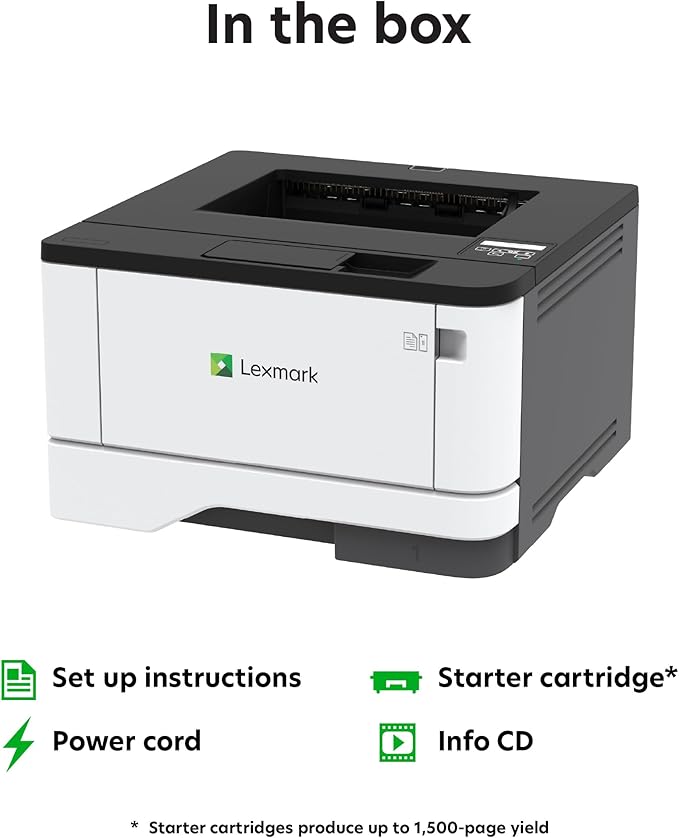 Lexmark MS331dn Black and White Laser Printer, with Ethernet & Automatic Two-Sided Printing, Office Printer (3-Series)(29S0000)