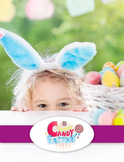 Easter Snack Brown Basket (50 Count) Filled with Treats, Candy, Peelable Gummies, Marshmallow Gummies, Bunny and More, Great Package for Family, Friends, Boys and Girls
