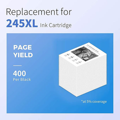245XL Ink Cartridges Replacement for Canon 245XL Black Ink Cartridges 245 XL 245XL PG-245XL High Yield Compatible with Pixma TR4520 MG2522 MX492 MX490 TR4500 Printer 245XL Black Ink