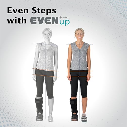 EVENup - Shoe Lift for Walking Boot I Adult Size Medium I Shoe Balancer for Use with Fracture Boots or Leg Length Discrepancy I 3 Adjustable Heights for Gait Improvement I Shoe Leveler, Shoe Riser
