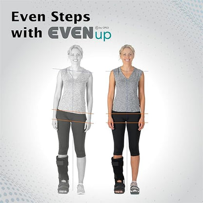 EVENup - Shoe Lift for Walking Boot I Adult Size Medium I Shoe Balancer for Use with Fracture Boots or Leg Length Discrepancy I 3 Adjustable Heights for Gait Improvement I Shoe Leveler, Shoe Riser