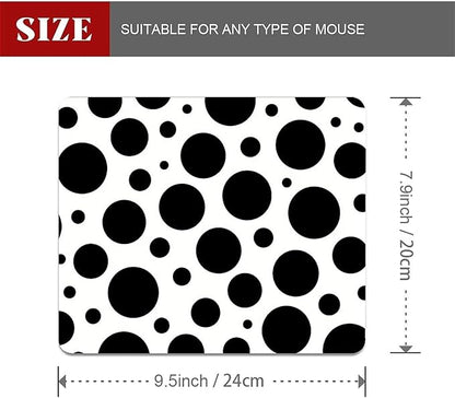 Square Mouse Pad Wave Dot Pattern, Personalized Premium-Textured Custom Mouse Mat Design, Washable Mousepad Cloth, Non-Slip Rubber Base Computer Mouse Pads for Wireless Mouse