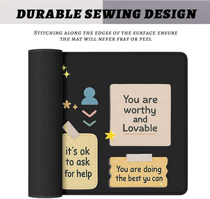 Positive Quotes Gaming Mouse Pad Cute Self Care Affirmations Mouse Pad Large Mousepad Extended Laptop Keyboard Mat Gaming Desk Pad Mouse Mat 31.5"x11.8"