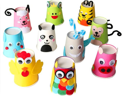 60pcs DIY Paper Cups, Multicolor Paper Cups For Wedding Party Picnic BBQ Travel and Event (8 Ounce,60 Count)