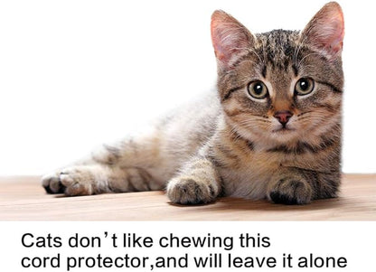 Alex Tech 25ft - 1/2 inch Cord Protector Wire Loom Tubing Cable Sleeve Split Sleeving for USB Cable Power Cord Audio Video Cable - Protect Cat from Chewing Cords - White