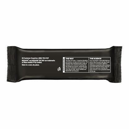 MUSASHI High Protein Bar, 45g Protein, 2g Total Sugars, Cookies & Cream, Post Workout and Protein Snack On The Go, 12 Pack of 3.2oz (90g) Bars