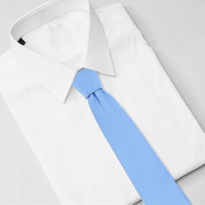 Black Ties For Men Solid Pure Color Formal Neckties 3.15" (8CM) Men's Tie for Business and Wedding with Gift Box