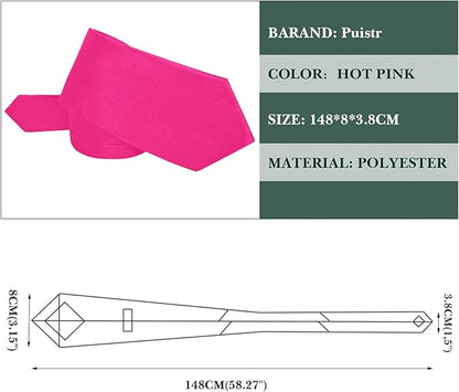 Men's Ties Solid Pure Color 3.15" (8CM) Necktie Plain Formal Business Wedding Black Ties For Men