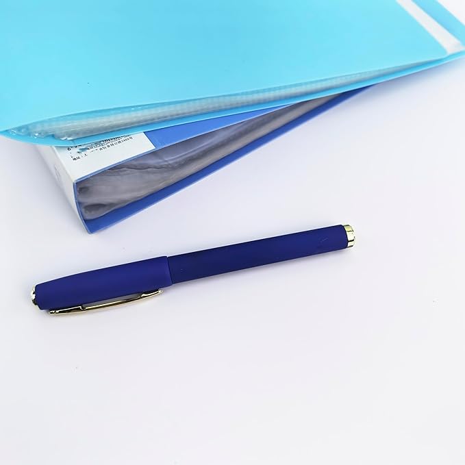 Fengtaiyuan B10P18, Blue Gel Ink Rollerball Pens - Comfortable Non-Slip Grip, Blue Ink, Bold Point, 1.0mm, Quick-Drying Ink, 18-Piece Box (Blue-1.0mm-18 count)