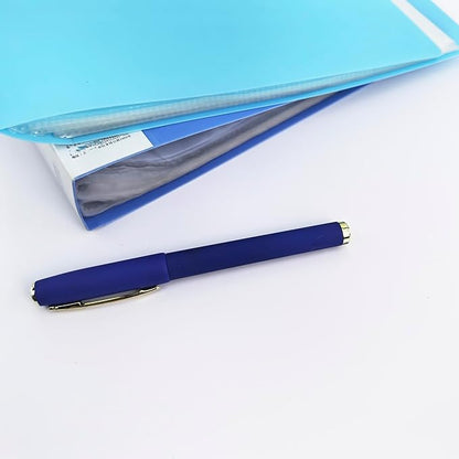 Fengtaiyuan B10P18, Blue Gel Ink Rollerball Pens - Comfortable Non-Slip Grip, Blue Ink, Bold Point, 1.0mm, Quick-Drying Ink, 18-Piece Box (Blue-1.0mm-18 count)