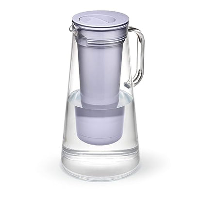 LifeStraw Home – Water Filter Pitcher, 7-Cup, Wisteria, BPA Free Designed for Everyday Protection Against Bacteria, parasites, microplastics, Lead, Mercury, PFAS, and a Variety of Chemicals