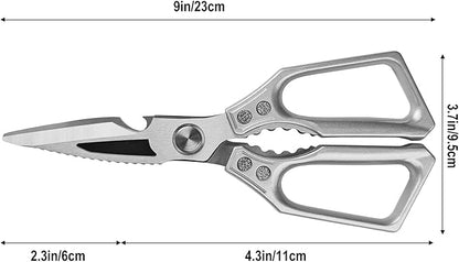 Kitchen Shears Heavy Duty All Purpose Kitchen Scissors, Utility Stainless Steel Blades with Ergonomic Handles for Home, Office, Easy Cutting Chicken Bones, Meat, Cardboard, Vegetables, Leather
