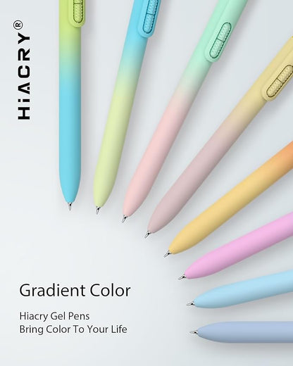 Fidget Gel Pens 8 Pack - 0.7mm Fine Point Gradient Black Ink, Smooth Writing Pens, Quick-Dry Black Ink for Journaling, School & Office Supplies, Long Lasting Aesthetic Pens, Gift for Women