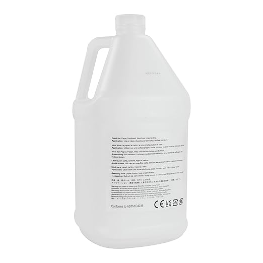 Amazon Basics All Purpose Washable School Classroom Liquid Glue, Great for Making Slime, 1 gallon Bottle, 2-Pack, White
