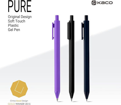 Kaco PURE Colored Gel Pens, 30 Pieces Assorted Color Ink 0.5 mm Fine Point Aesthetic Pens for Journaling Cute Stationery Office Supplies (30 Color Ink Assorted)