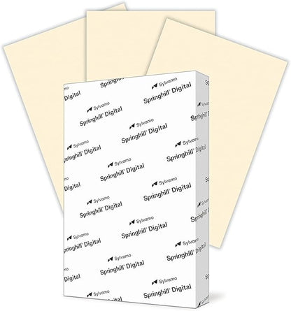 Springhill 11” x 17” Ivory Copy Paper, 28lb Bond/70lb Text, 104gsm, 2,000 Sheets (4 Reams) – Colored Printer Paper with Smooth Finish – Versatile and Flexible Computer Paper – 024158C