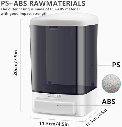 Manual Soap Dispenser Kitchen Bathroom 33.8oz/1000ml Wall Mounted Hand Commercial Soap Dispenser for Liquid Containers Shampoo Gel Chamber Plastic (Black)