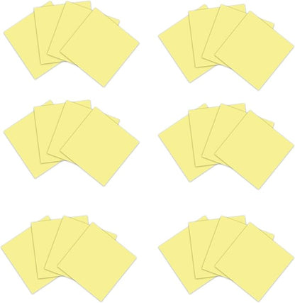 Post-it 100% Recycled Paper Super Sticky Notes, 2X The Sticking Power, 3x3 in, 24 Pads/Pack, 70 Sheets/pad, Canary Yellow (654R-24SSCY-CP)