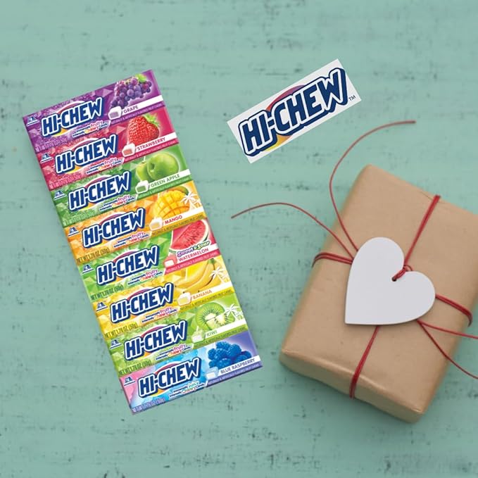 HI-CHEW Variety Sticks, 8-Pack, Soft & Chewy Candy, 1.76oz Each, Bulk Candy Individually Wrapped - Made with Immensely Juicy Fruity Flavors