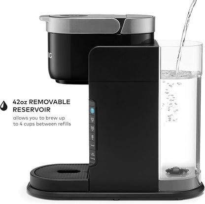 KeurigK K-Cafe Single Serve Coffee Maker with Milk Frother, Compatible with KCup Pods, Premium Drip Coffee Machine for Home and Kitchen, Automatic Brewing System, Ideal Barista Appliance