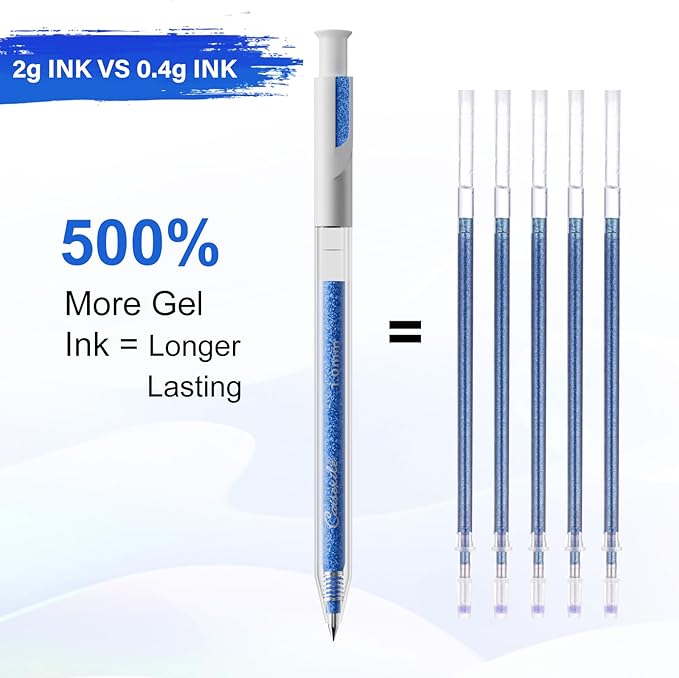 24 Colors Retractable Glitter Gel Pens, Colored Gel Pens, For Artists Coloring Books Drawing Journaling Doodling Writing Back to School Supplies