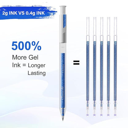 24 Colors Retractable Glitter Gel Pens, Colored Gel Pens, For Artists Coloring Books Drawing Journaling Doodling Writing Back to School Supplies