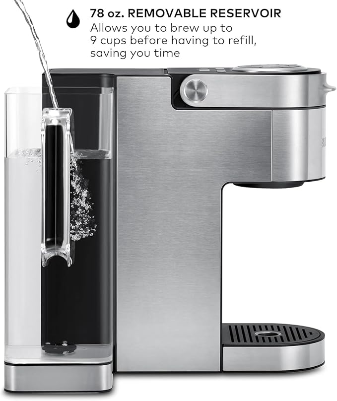 KeurigK Plus Single Serve Coffee Maker, MultiStream Technology, Customizable Strength and Temperature Settings, Programmable, 78oz Removable Reservoir, Stainless Steel
