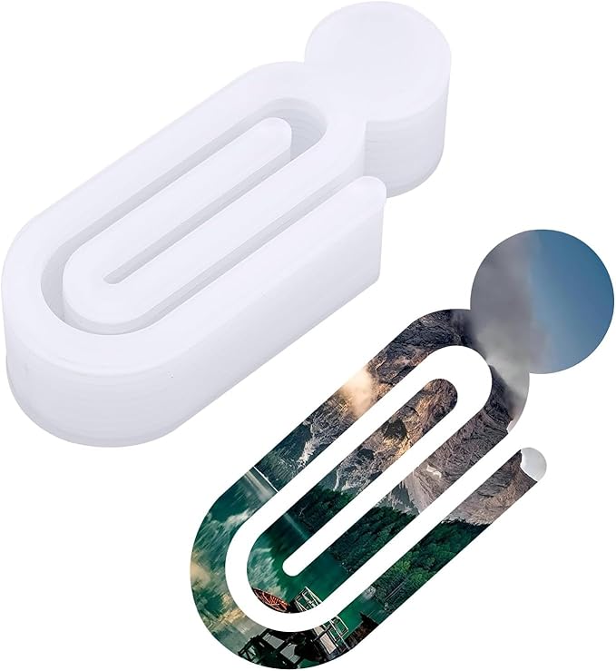 10 Pack Sublimation Blanks Acrylic Paper Clips, 5" x 1.9" Paper Clips Clear for Heat Transfer DIY Design, School Classroom Stationery Office, Home Gift Crafts Supplies (5x1.9inch (10Pcs))