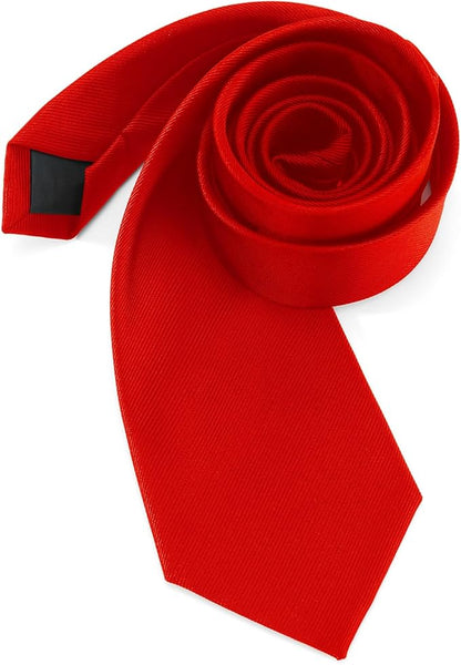 Boys Tie Solid Color Necktie for Age 12-14-16 Years Teen Wedding School Graduation with Gift Box
