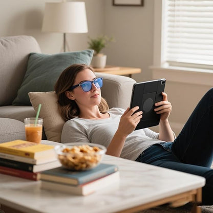 99.9% Blue Light Blocking Glasses For Men Women Anti-Fatigue Computer Gaming Sleep Glasses Reduce Eye Strain