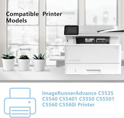 High Yield GPR-55 GPR55 0481C003AA Black Toner Cartridge for ImageRunner Advance C5535i C5540i C5550i C5560i Printer (2-Pack)