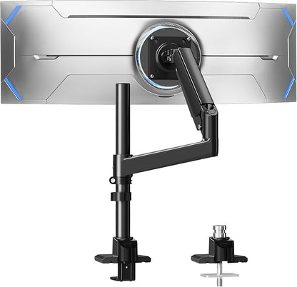 MOUNTUP Heavy Duty Monitor Arm Fits 49 45 42 40 39 34 32 Inch Screens, Ultrawide Monitor Arm Holds 4.4-44 lbs, Monitors Stand for Samsung Odyssey G9 and More, Gas Spring Height Adjustable, VESA Mount