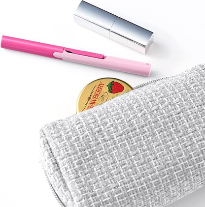 Plus Pen Style Compact Twiggy Scissors with Cover, 3-Pack Pink
