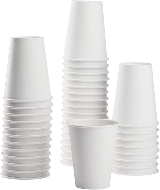 Karat C-K508W 8 oz White Paper Hot Cup, 80mm Diameter - Case of 1000 pcs