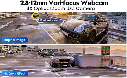USB Camera 1080P High Speed 260fps 2.8-12mm 4X Optical Zoom Lens 2MP USB Webcam Manual Close up Zoom in and Out,UVC Computer Comference Golf Swing Camera for Raspberry Pi Windows Mac