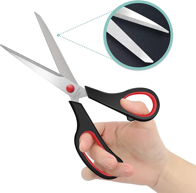 36 Packs Sewing Craft Scissors Bulk,8" Multipurpose Heavy Duty Sharp Scissors,Stainless Steel Shears for Home Office Student Supplies