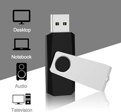 KEXIN 128GB Flash Drive 5 Pack USB 2.0 Thumb Drive USB Drive Memory Stick, Black