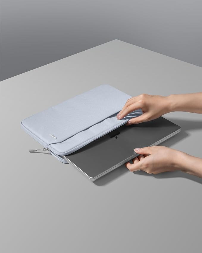 tomtoc Slim Laptop Sleeve Case for 13-inch New MacBook Air M4/A3420 M3/A3113 M2/A2681, M1/A2337 2025-2018, MacBook Pro M2/M1, Water-Resistant Protective Carrying Case with Accessories Pocket