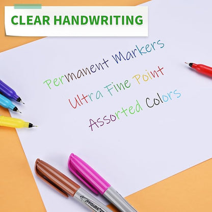 Permanent Markers, Ultra Fine Point Markers Set,48 Assorted Colors Work on Wood, Plastic, Paper, Metal, Stone, Glass for the Artist、Kids、Adult, 48 Count