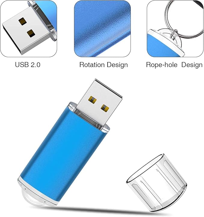 K&ZZ 32GB USB Flash Drive 5 Pack Thumb Drives USB 2.0 Memory Stick Gig Stick 32G Pen Drive USB Stick Zip Drive for PC Laptop, Multicolored