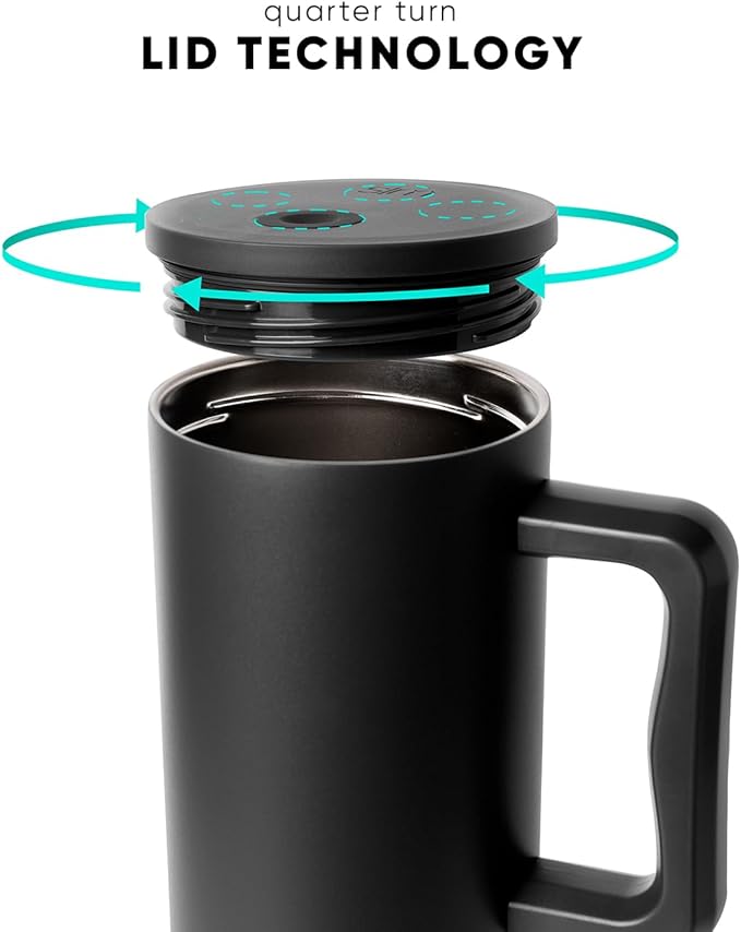 Simple Modern 40 oz Valentine's Day Trek Tumbler with Handle and Straw Lid | Cup Holder Friendly Insulated Stainless Steel Travel Mug | Lovers Lane