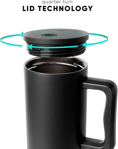 Simple Modern 40 oz Trek Tumbler with Handle and Straw Lid | Cup Holder Friendly Insulated Stainless Steel Travel Mug | Coconut Pearl