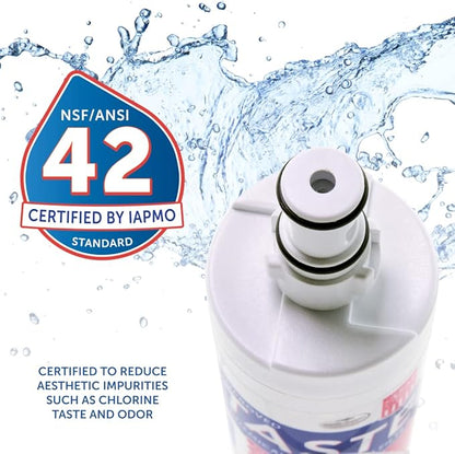 Clear Choice Taste Filter Replacement for Whirlpool 4396508 EDR5RXD1 Filter Compatible with FILTER5 WF285 WPRF-100 8212652 Refrigerator Water Filter, NSF/ANSI 42, Box of 6, Made in the USA