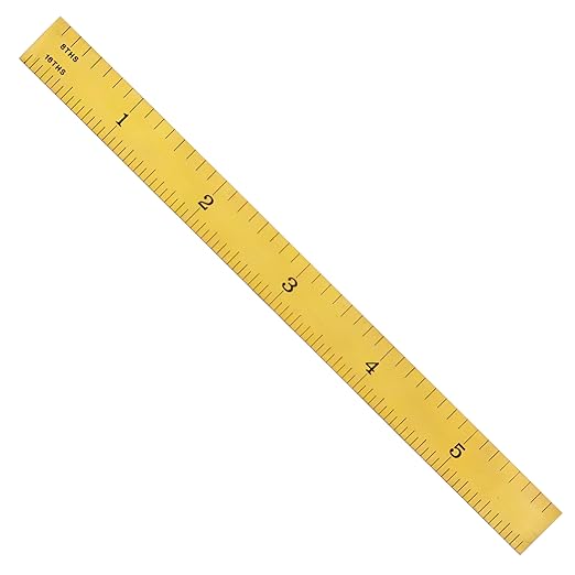 PEC Tools Flexible 6-inch Titanium Nitride (TiN) Coated High Precision Carbon Steel Machinist Rule, Extreme Scratch Resistant, Imperial Scale Graduations 1/8", 1/16", 1/32", 1/64" (4R), Made in USA